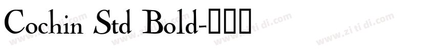 Cochin Std Bold字体转换